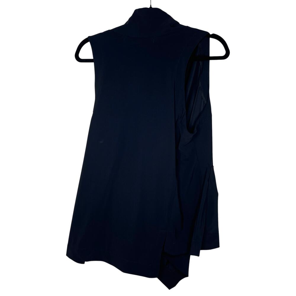 Porto San Francisco Women Vest 0 XS Navy Blue Asymmetric Draped Lagenlook - Picture 2 of 8